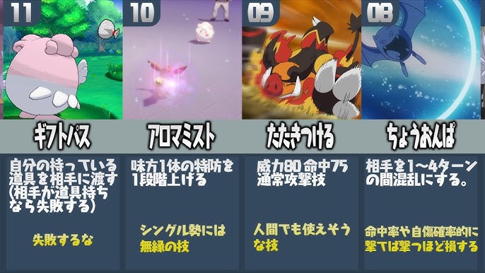 ポケモン廃人が厳選した 歴代で最も弱い技ランキングtop15 Youtube