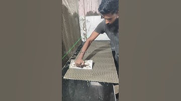 Kitchen countertop tiles install #kitchen tiles design #granite #marblefloor #tiles #construction