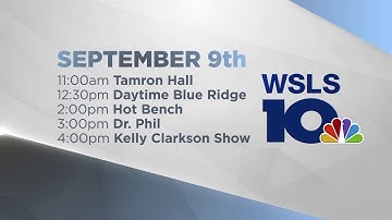 New Programming Lineup Begins September 9th on WSLS 10