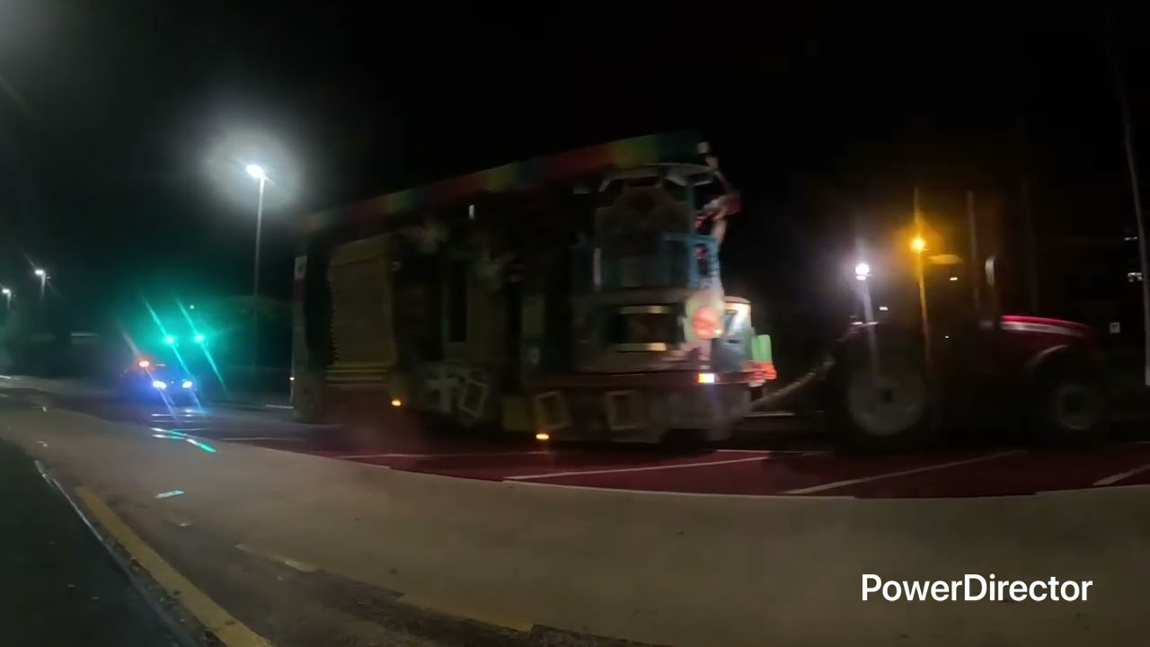 A selection of Carnival Carts on their way to Shepton Mallet .