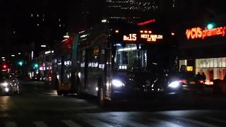 New Flyer Xcelsior XN60 Artic CNG 1037/1049 Bx15 Buses@West 125th Street/St. Nicholas Avenue