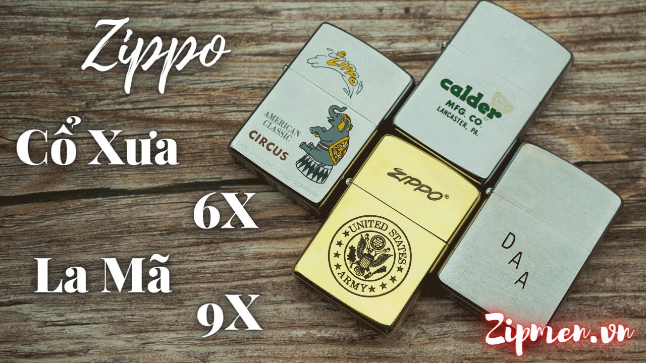 | HẾT HÀNG | Hộp quẹt Zippo cổ xưa 6X la mã 9x | Bật lửa Zipo hiếm