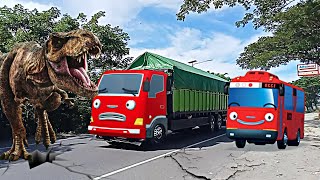 DISINI MARKAS TRUK BERUBAH JADI TAYO VS TREX |