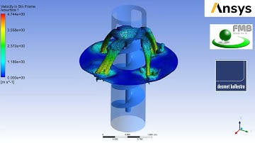 CFD Simulation - Vertical mixer for fluids with high vicosity