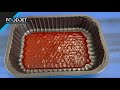 Depositing BBQ sauce in plastic trays - FoodJet sauce depositors