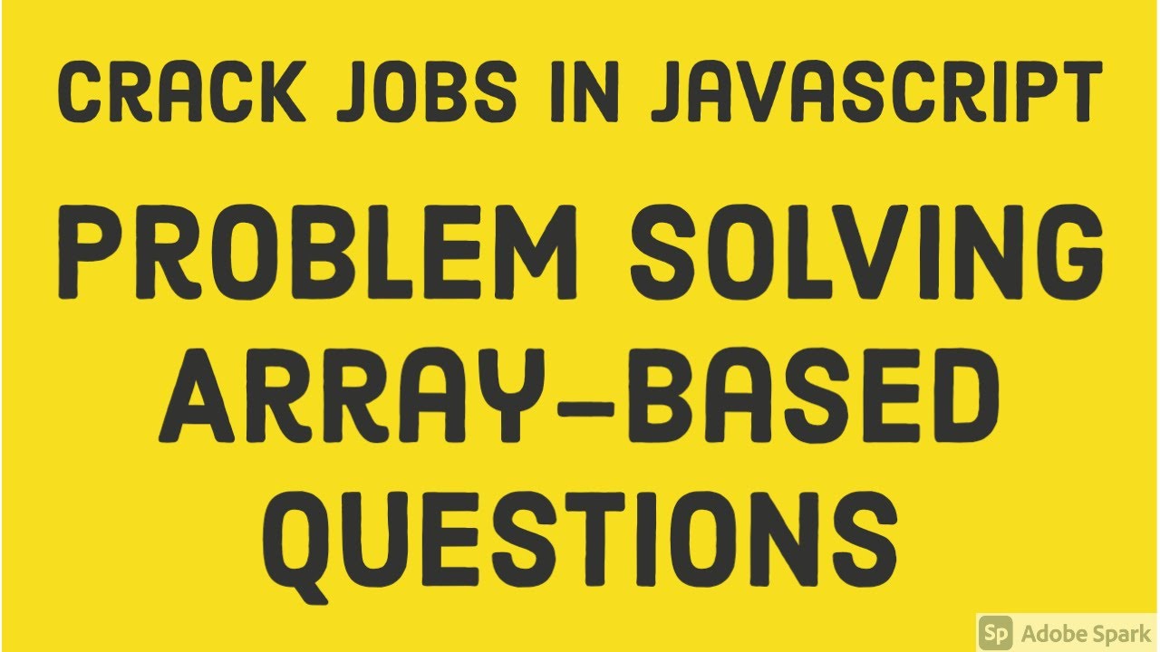 problem solving array questions