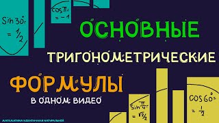 Как выучить все (почти все) формулы по тригонометрии? | Формулы и немного примеров | (ЧАСТЬ 1)