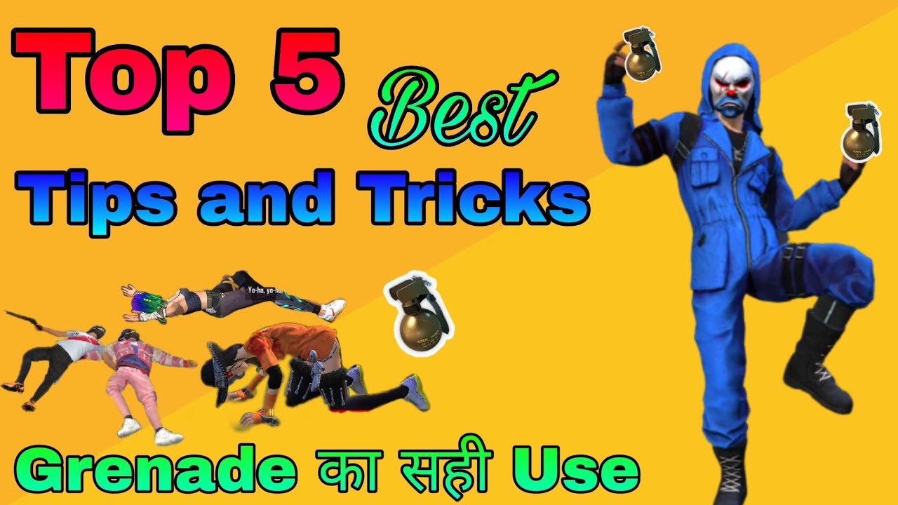 BEST GRENADE TIPS AND TRICKS IN FREE FIRE || TOP 5 PRO {GRENADE} TIPS & TRICKS || ONE DAY GAMING