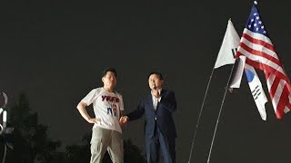 황교안 대통령 후보, 중앙선거관리위원회 앞 선관위 부정선거 규탄연설