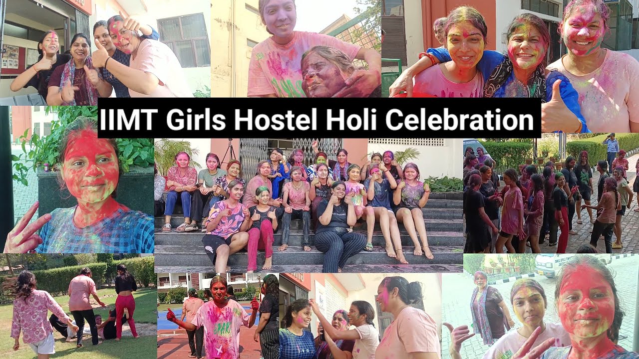 IIMT Girls Hostel Holi Celebration|| Greater Noida|| Girls Group #iimt #girl #group