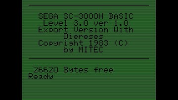 Gigatron TTL gtBASIC emulation of the John Sands Sega 3000H?
