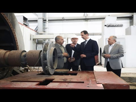 President Assad Tours Newly Reconstructed Aleppo Thermal Power Station