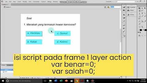 Membuat Kuis Sederhana Menggunakan Adobe Flash cs6