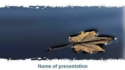 Autumn Leaf PowerPoint Template by PoweredTemplate.com