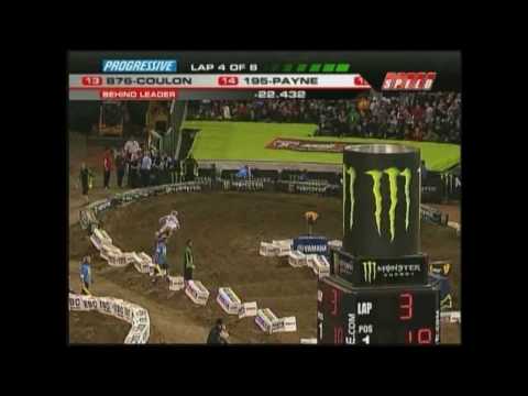 anaheim1 2010 supercross heat race 1 crash daniel ...