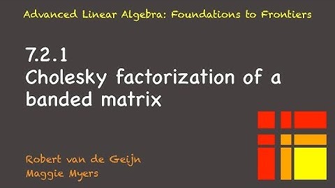 7.2.1 Cholesky factorization of a banded matrix