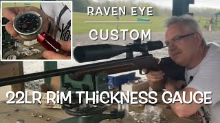 Raven eye custom 22lr rim thickness gauge testing federal auto match in my Anschutz 64mp