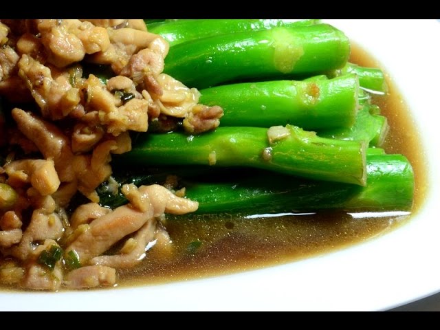 Stir Fry: Chicken and Crunchy Kai Lan in Oyster Sauce : Authentic Chinese Wok Cooking | HAPPY WOK