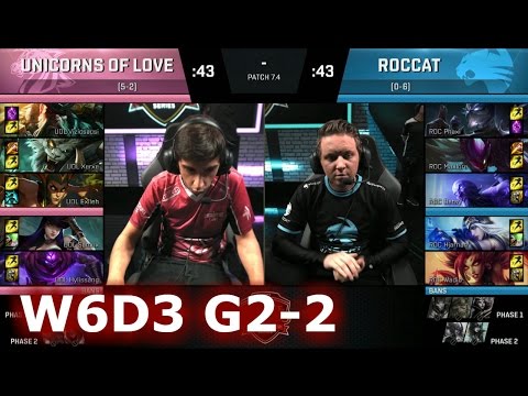 ROCCAT vs Unicorns of Love | Game 2 S7 EU LCS Spring 2017 Week 6 Day 2 | ROC vs UOL G2 W6D2