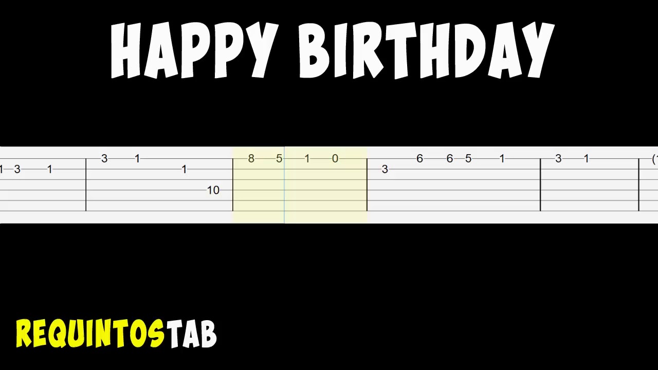 Happy Birthday Guitarra Tutorial Chords - Chordify