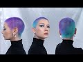 Buzz Cut Hair Dye || DIY Pastel Gradient Hair color