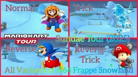 All Variants of N64 Frappe Snowland (with Any Mario Only)  |  Mario Kart Tour  |  Sundae Tour (2025)