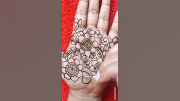 BEAUTIFUL PALM MEHNDI DESIGN Very Easy New Flowers Creative Mehendi Henna Design #shorts #short