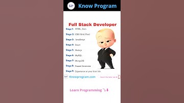 Full Stack Developer 🙇   | #shorts #fullstack #knowprogram