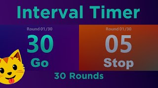 ?? Interval Timer 30 sec / 5 sec - (30 Rounds) - 18 Minute Workout