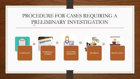 PRELIMINARY INVESTIGATION (RULE 112)