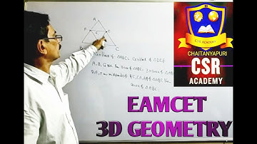 IIT,BITSAT & EAMCET (TS&AP)  3D GEOMETRY #dc