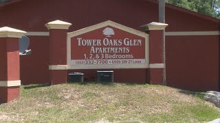 Resident reacts to a shooting that injured a 17-year-old at Tower Oaks Glen Apartments