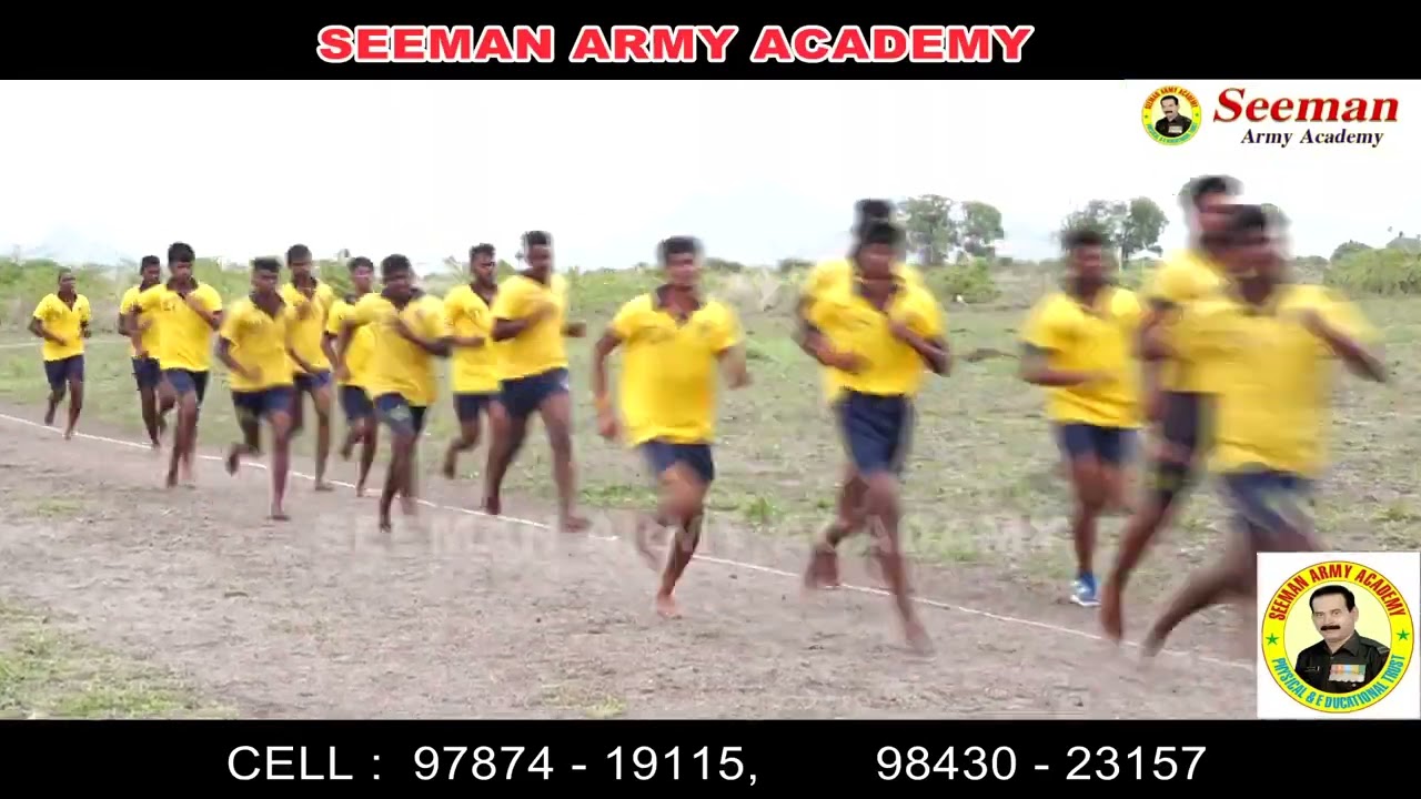 Indian Army speed workout 1600 Meeter Run warm up before running Seeman Army Academy Training Instit