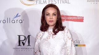 Priscilla Presley 2021 Burbank Intl Film Festival Awards Gala Red Carpet Fashion