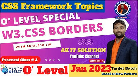 #4 CSS Framework || W3-Border || W3.CSS Border || Top, bottom, left, right, leftbar, rightbar