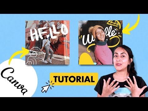  Video and  Tutorial   Cómo poner DIBUJOS y textos EN UNA FOTO con Canva (Efecto 3D) | Canva Pro 