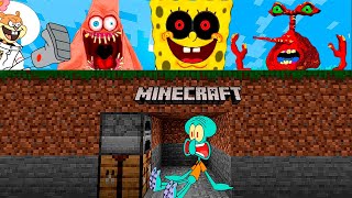 Minecraft Speedrunner VS 4 Hunters - SpongeBob Animation