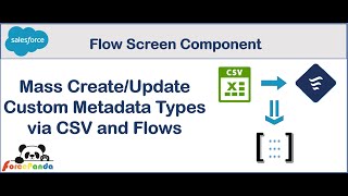 Flow Screen Component Demo : Mass Create/Update Custom Metadata Records via CSV and Flows