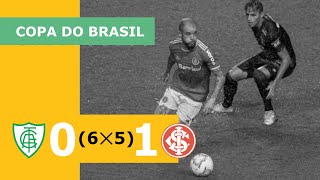 América-MG (6) 0 x 1 (5) Internacional - gol e pênaltis - 18/11 - Copa do Brasil 2020