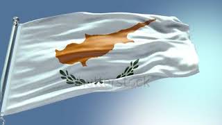 4k render Cyprus Flag video waving in wind Cyprus Flag Wave Loop waving in wind Realistic Cyprus
