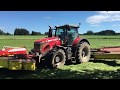 3x Massey ferguson  ,2x 8670,1x 7490  with Pöttinger