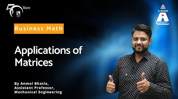 Toepassingen van matrices | Bedrijfswiskunde | S Chand Academy