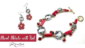 ✨ Mixed Metals Jewelry Set! DIY Tutorial | Earrings + Bracelet ✨