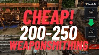 New World | CHEAP 200-250 Weaponsmithing!