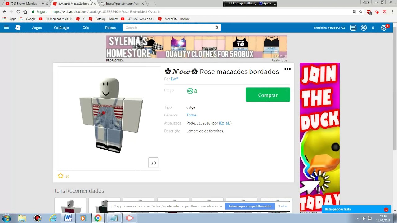 Como Ter Roupas Cabelos De Graca No Roblox Youtube - como conseguir roupa com robux no roblox