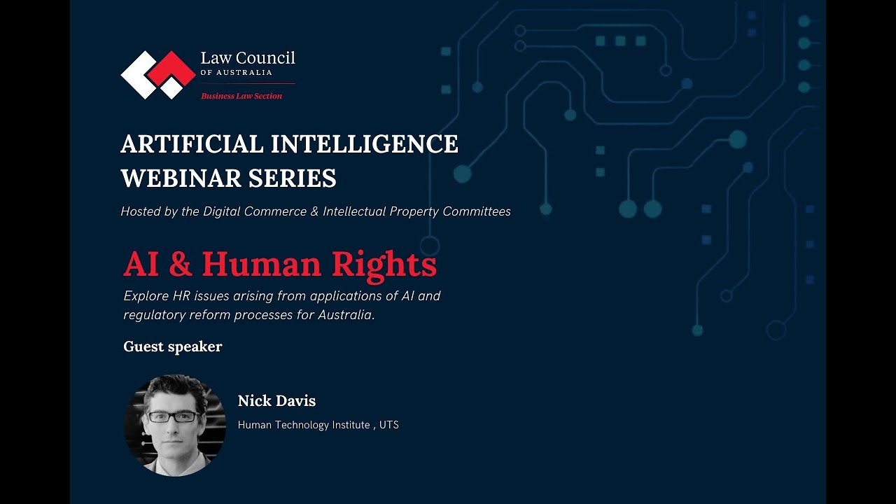 Artificial Intelligence Webinar Series - AI & Human Rights - YouTube