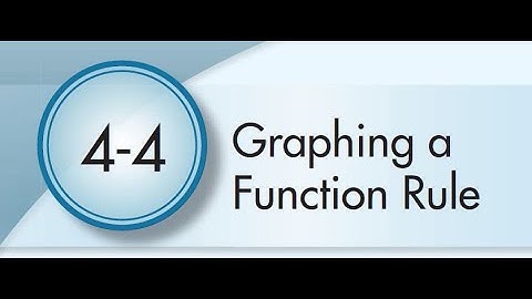 4-4 Graphing a Function Rule