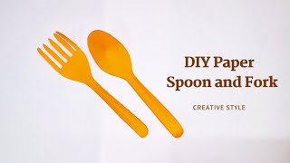 Diy Paper Cutlery Spoon And Fork How To Make A Paper Spoon And Fork