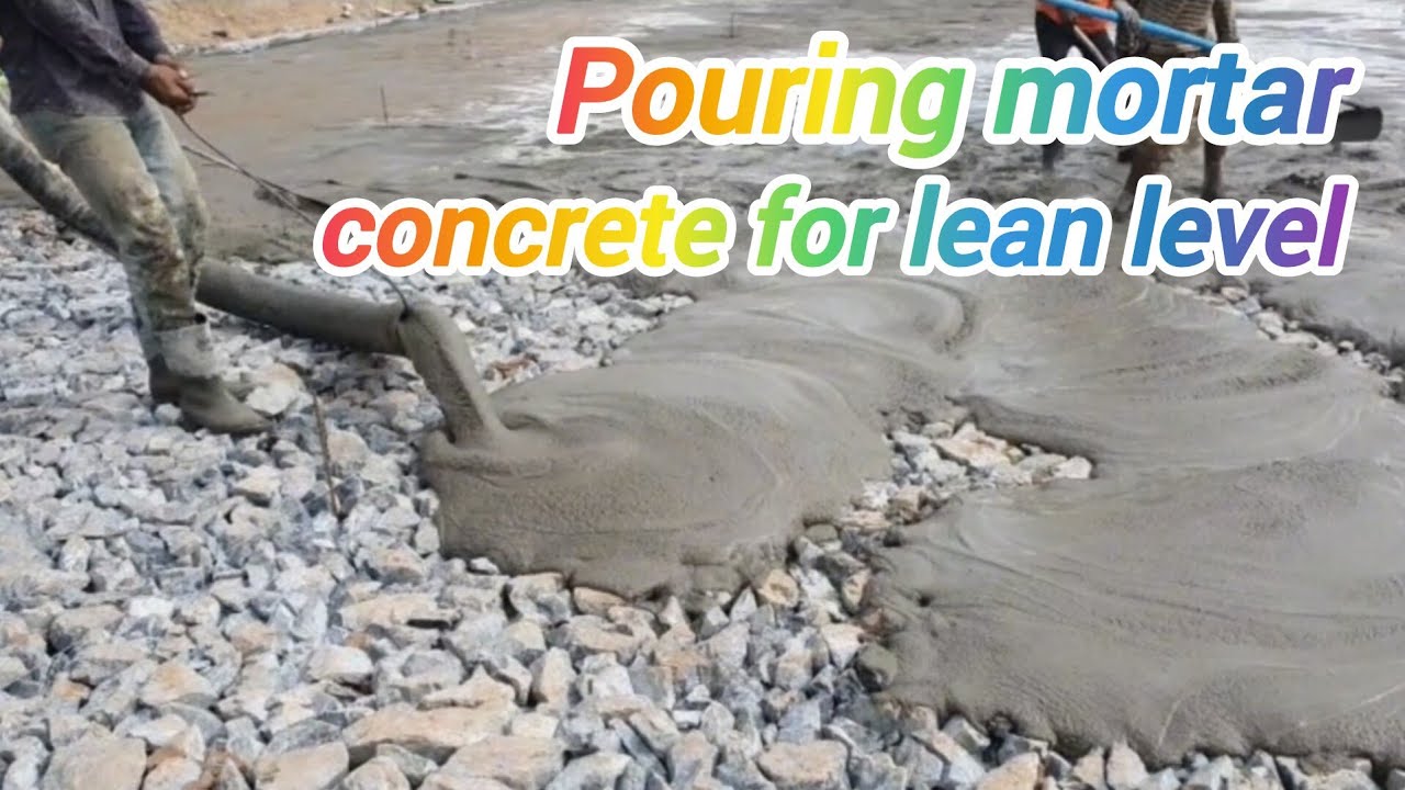 Working today pouring mortar concrete for lean