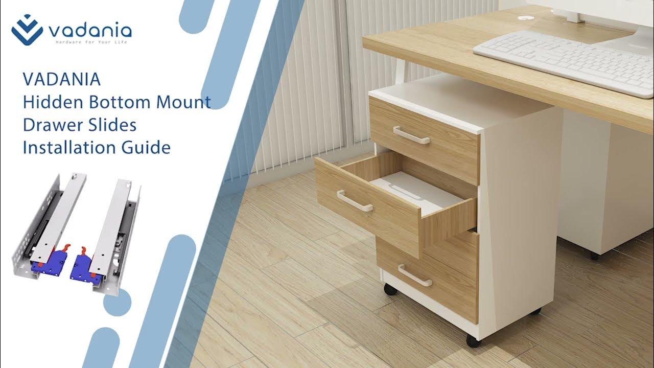 How to install VADANIA bottom mount VK308 drawer slides? YouTube